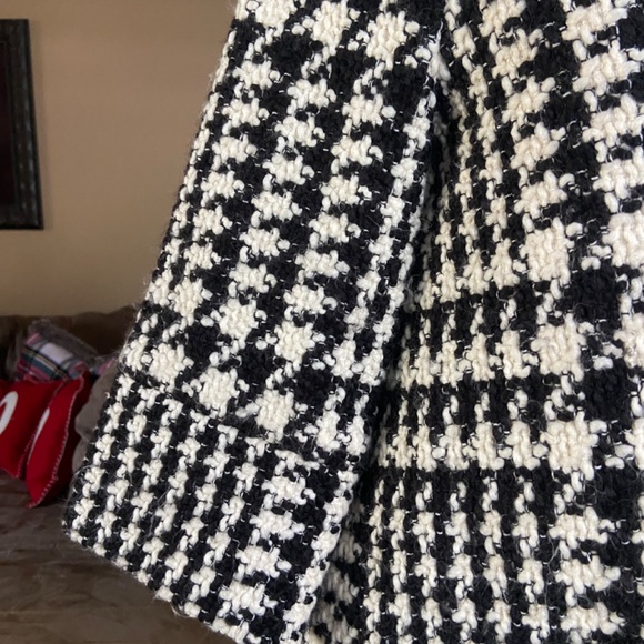 A•B•S Allen Schwartz houndstooth wool coat - Picture 6 of 8